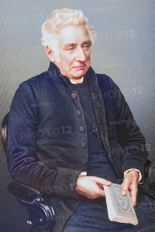 John Lonsdale, 1788-1867, Bishop of Lichfield. Painted by DJPound after a photograph by Maull and Polyblank. From the book The Drawing-Room of Eminent Personages, Volume 2, published in London 1860, digitally restored reproduction from a 19th century original, record date not stated