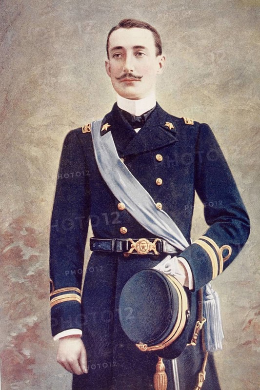Prince Luigi Amedeo of Savoy-Aosta, Duke of Abruzzo. Full name: Luigi Amedeo Giuseppe Maria Ferdinando Francesco di Savoia-Aosta. 1873 to 1933, Italian prince, mountaineer, explorer and admiral of the Italian Navy during the First World War, digitally restored reproduction from a 19th century original, record date not stated