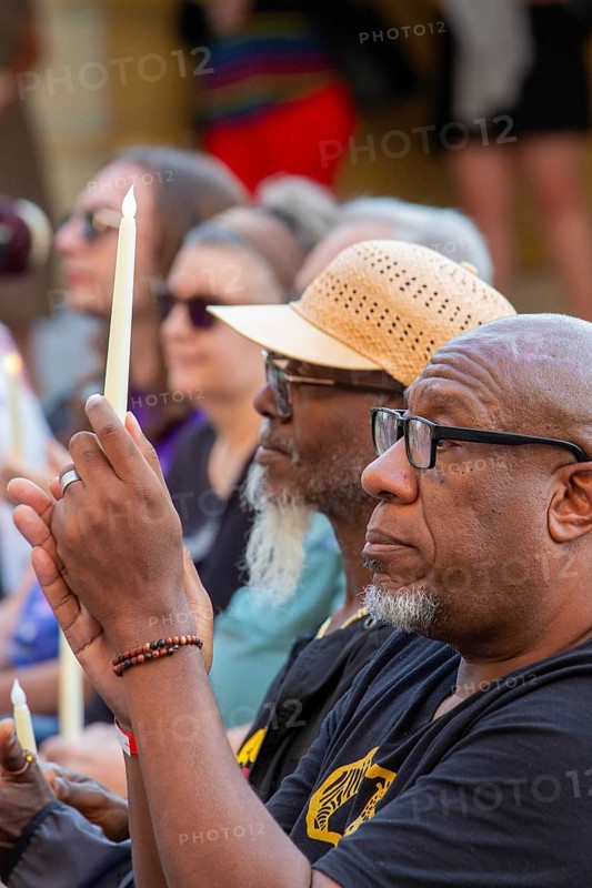 Detroit, Michigan USA, 26 July 2024, LGBT Detroit holds a candlelight vigil to honor LGBT ancestors and the spirit of community. LGBT Detroit is a nonprofit serving the lesbian, gay, bisexual, and transgender African-American community. The vigil was part of its annual 'Hotter Than July' celebration