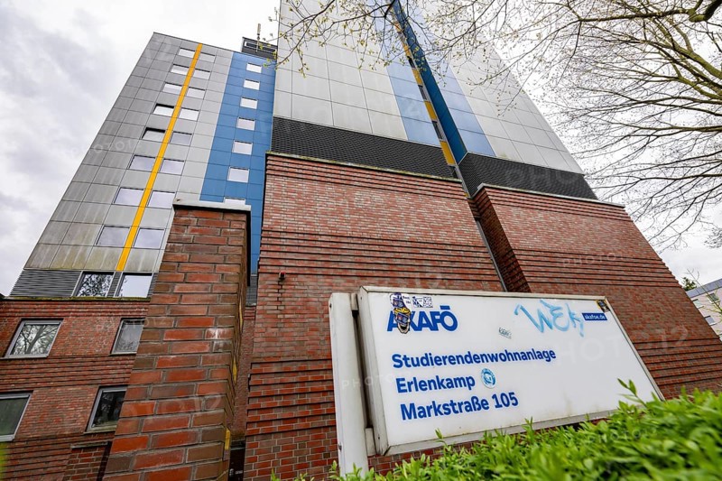 Student residence of the Akademisches Förderungswerk, close to the Ruhr University Bochum, furnished rooms are rented to students, Bochum, North Rhine-Westphalia, Germany, Europe