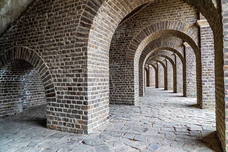 Xanten Archaeological Park, open-air museum on the site of the former Roman city of Colonia Ulpia Traiana, amphitheatre, walkway, North Rhine-Westphalia, Germany, Europe