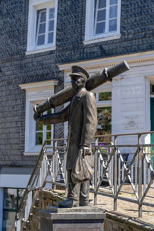 The old town centre of Langenberg, a district of Velbert in the Mettmann district, monument to the home silk weaver, North Rhine-Westphalia, Germany, Europe