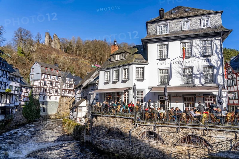 Monschau, Old Town, Eifel, River Rur, North Rhine-Westphalia, Germany, Europe