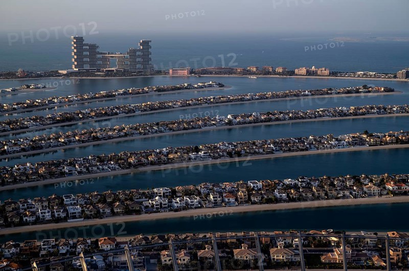 View of Hotel Atlantis The Royal, Palm Jumeirah, Dubai, United Arab Emirates, VAR from The View At the Palm viewing platform, Asia