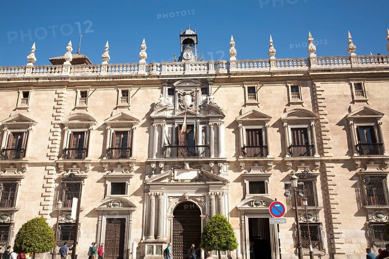 Real Chancilleria, Royal Chancellory building, in Plaza Neuva, Granada, Spain, Europe
