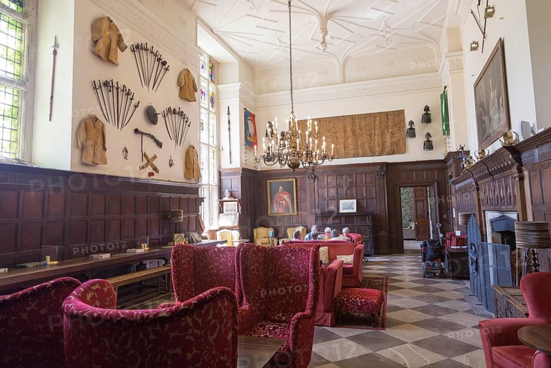 Great Hall inside Littlecote House Hotel, Hungerford, Berkshire, England, UK