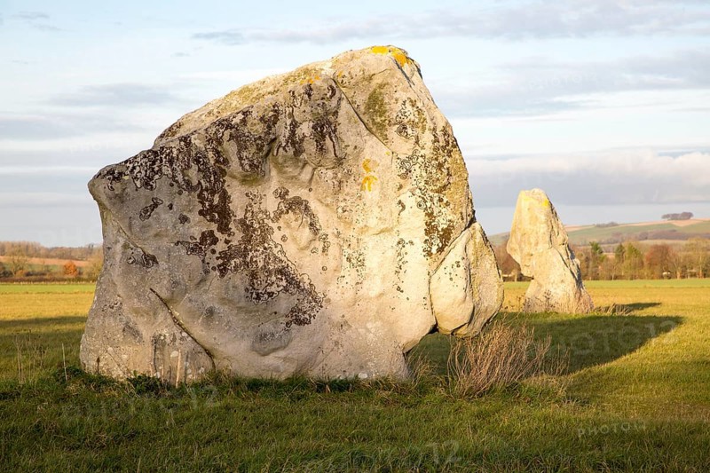 Adam and Eve standing stones, Longstone Cove, Beckhampton Avenue, Avebury, Wiltshire, England, UK