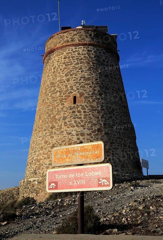 Torre Vigia de los Lobos watchtower, Rodalquilar, Cabo de Gata natural park, Almeria, Spain, Europe