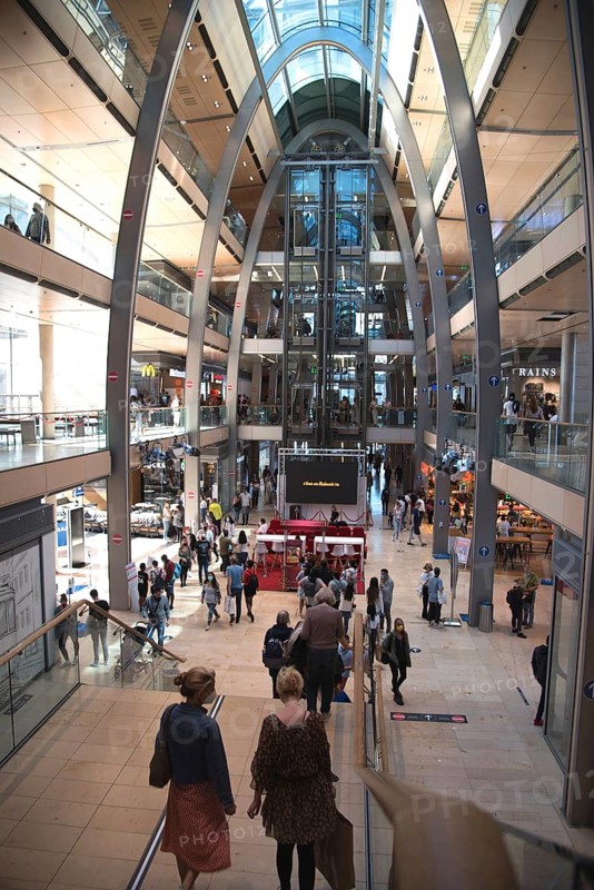 Europe Germany Hanseatic City of Hamburg City, shopping centre Europa Passage, staircase, Federal Republic of Germany