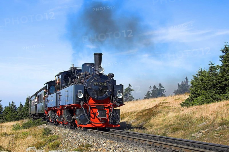HSB, Harz narrow-gauge railway, locomotive, steam engine, smoke, HSB railway, Brockenbahn, Harz, transport, traffic, railway
