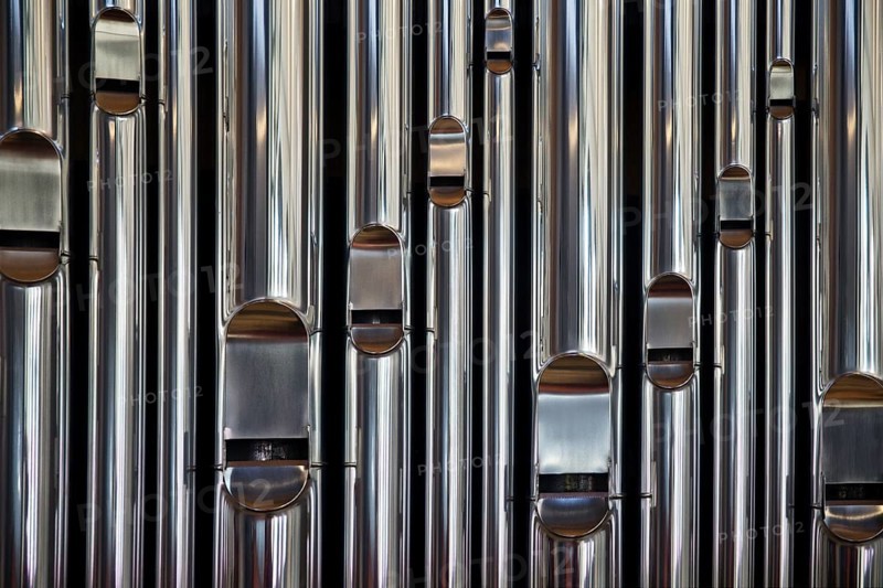 Open labial pipes, organ pipes, detail, Cathedral, Cathedral Church of St. Blasii in Braunschweig, Lower Saxony, Germany, Europe