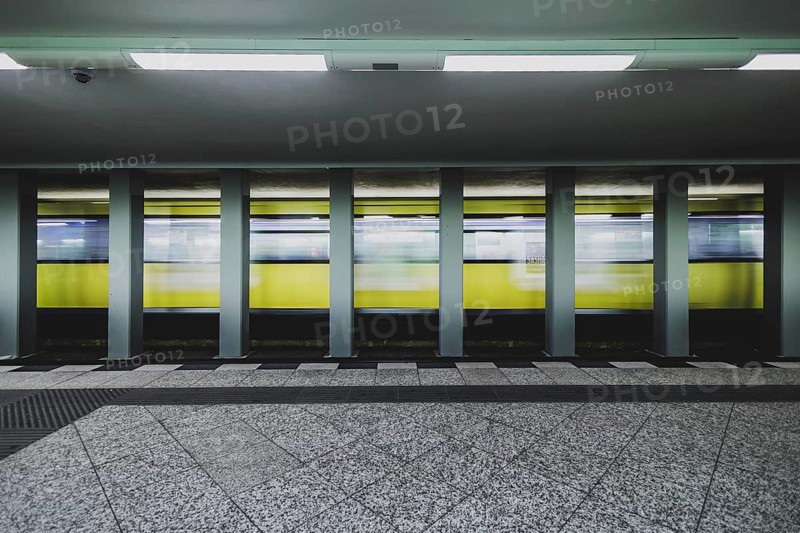 The underground line 7 runs at Bismarckstraße in Charlottenburg in Berlin, 27 February 2024. Berliner Verkehrsbetriebe (BVG) have announced strikes for Thursday and Friday