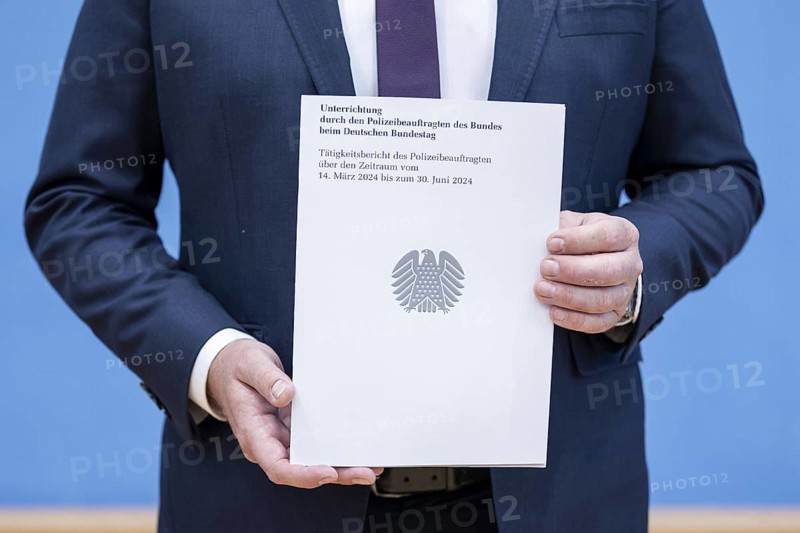 Uli Grötsch, Federal Police Commissioner to the German Bundestag, recorded during the presentation of the Police Commissioner's report at the Federal Press Conference in Berlin, 27 June 2024