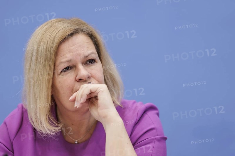 Nancy Faeser (SPD), Federal Minister of the Interior and Home Affairs, recorded during the presentation of the Federal Government's 1st Equivalence Report at the Federal Press Conference in Berlin, 3 July 2024