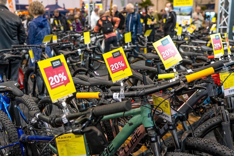 Fahrrad Essen, public fair in the halls of Messe Essen, dealers and manufacturers show everything to do with bicycles, e-bikes, accessories, North Rhine-Westphalia, Germany, Europe