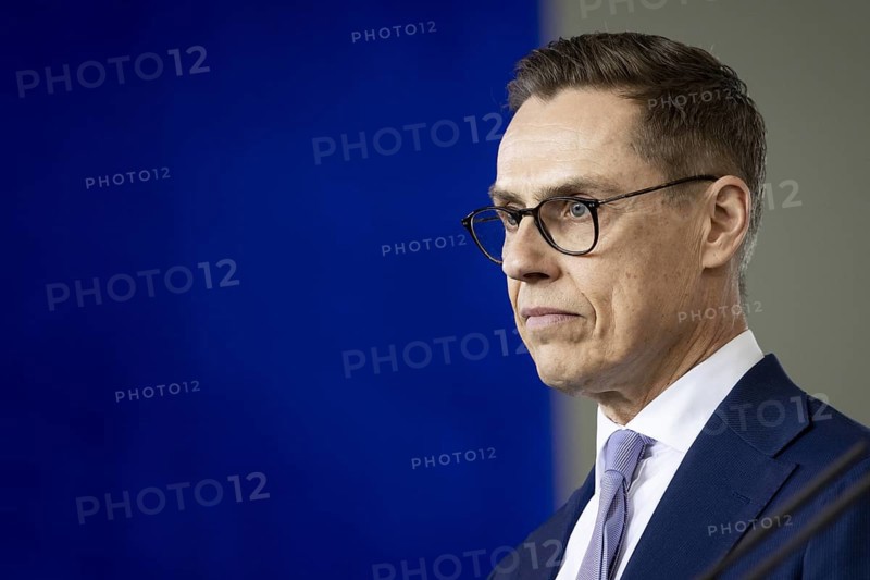Alexander Stubb, President of the Republic of Finland, recorded during a press statement together with Olaf Scholz (SPD), Federal Chancellor, at the Federal Chancellery in Berlin, 8 May 2024