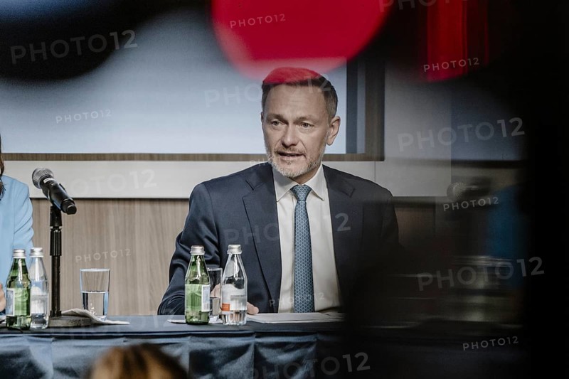 Christian Lindner (FDP), Federal Minister of Finance, photographed during the press conference on tax estimation at the joint annual meeting of the IMF and World Bank and the G7, G20 FMNBG, IMFC, in Washington, 24 October 2024. photographed on behalf of the Federal Ministry of Finance
