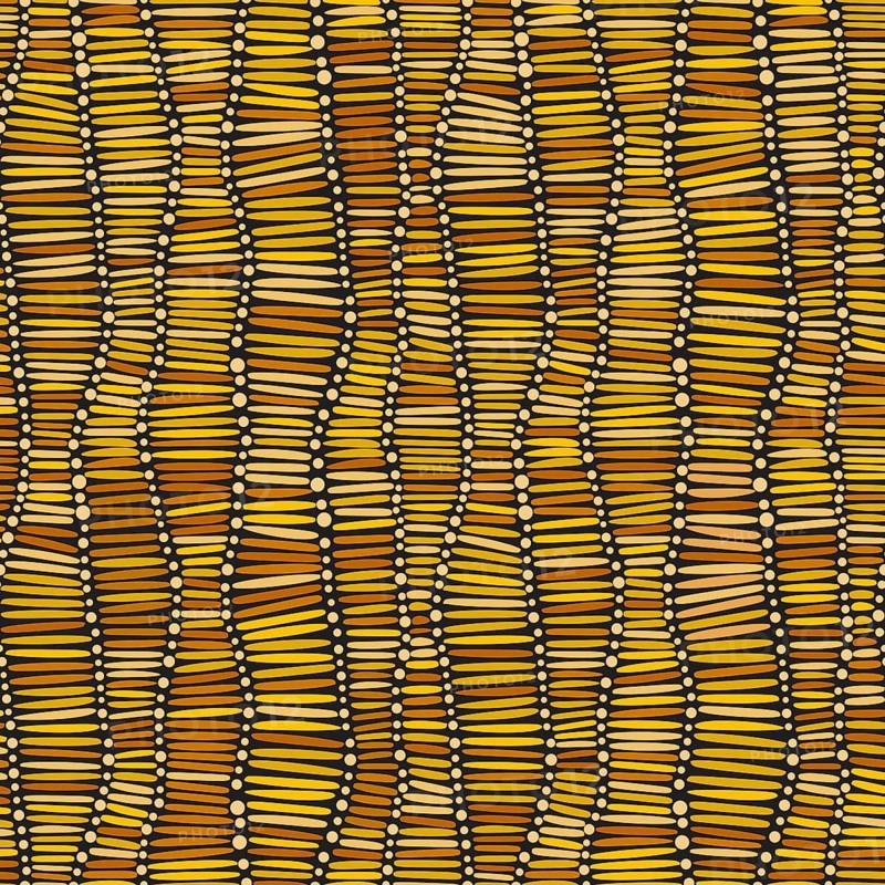 Retro style seamless vector pattern in golden tones