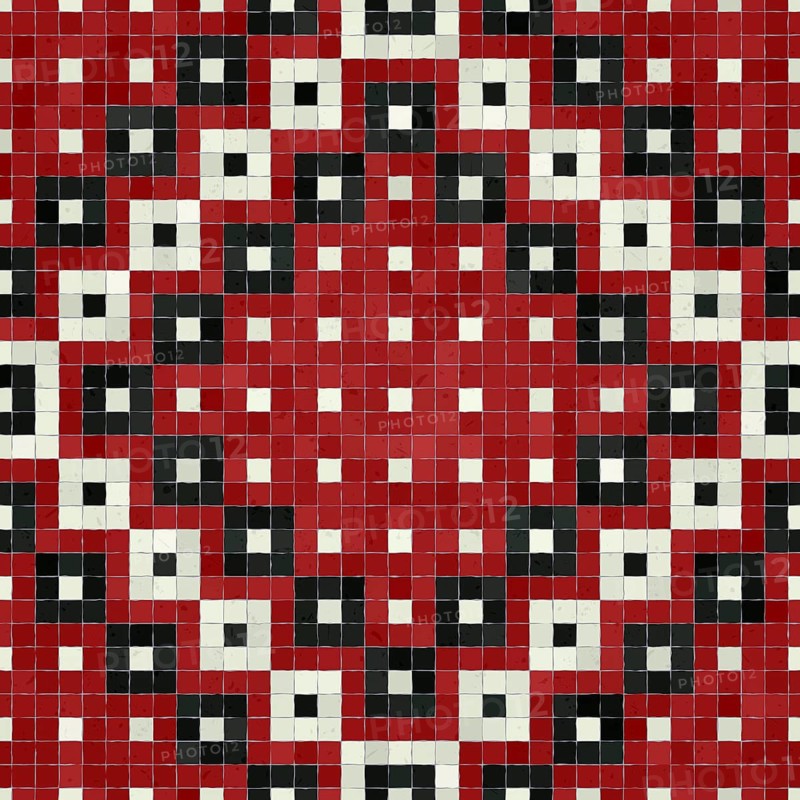 Mosaic tiles background, seamless vector pattern