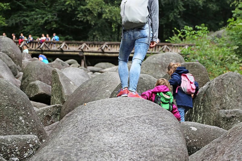 The famous rock boulder in the Odenwald above Lautertal-Reichenbach