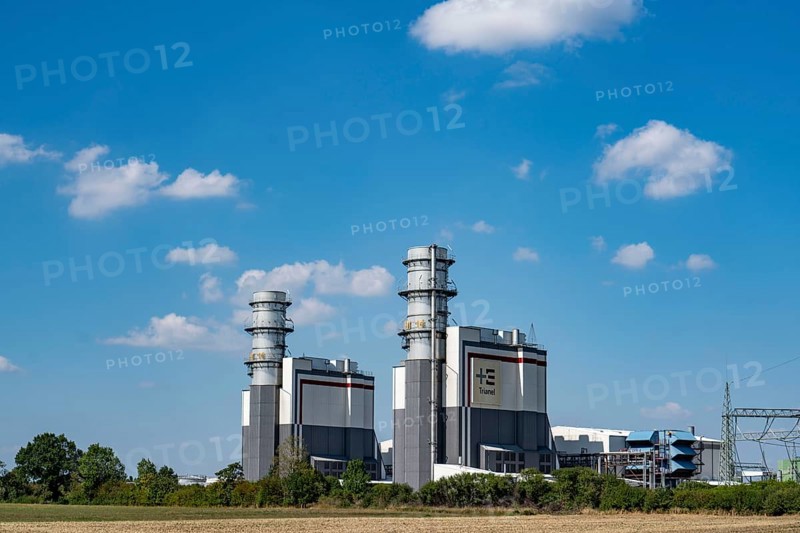 Trianel Hamm-Uentrop combined-cycle gas and steam power plant, two power plant units, each with an output of 425 megawatts, North Rhine-Westphalia, Germany, Europe