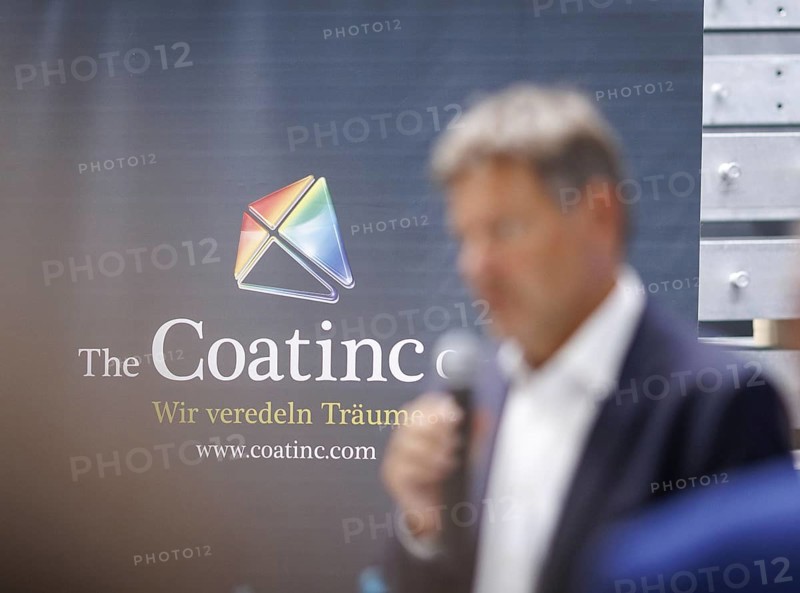 Robert Habeck, Federal Minister for Economic Affairs and Climate Protection and Vice Chancellor, visits the Coatinc Company, Germany's oldest family business, in Kreuztal, 22/08/2024