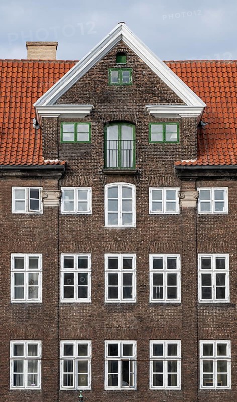 Historic building, Christianshavn Canal, Christianshavn, Copenhagen, Denmark, Europe