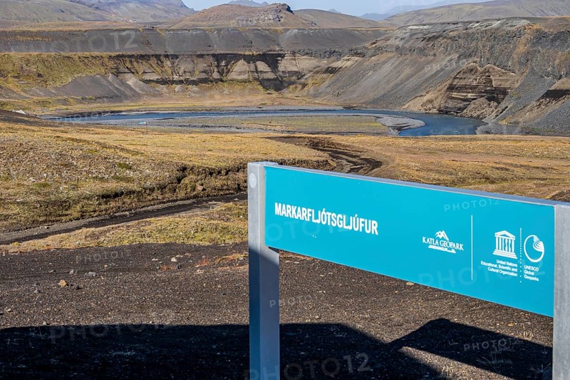 Markarfljotglufur, Markarfljot gorge, road F261 Öldufellsleid, Katla Geopark, Iceland, Europe