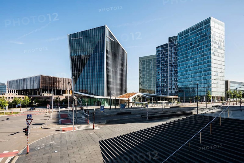 High-rise buildings, Place de l'Europe, Plateau de Kirchberg, Luxembourg, Luxembourg City, Luxembourg, Europe