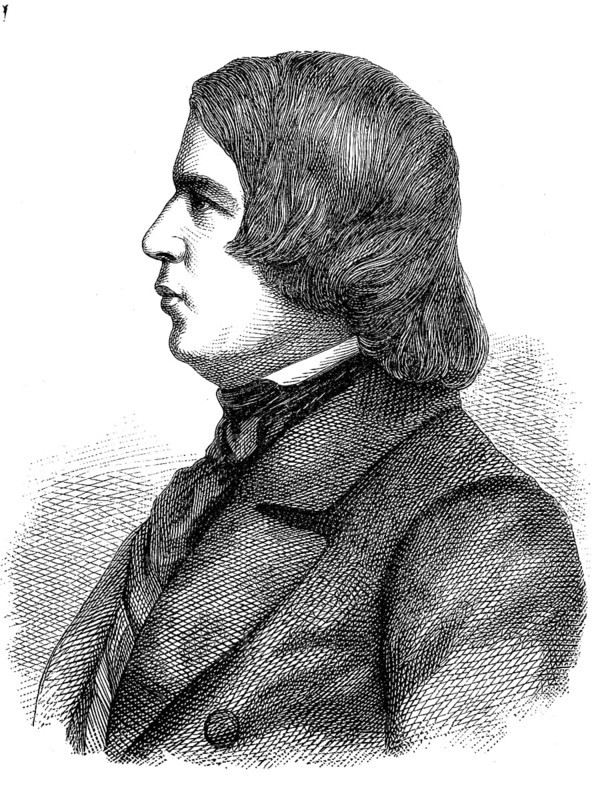 Robert Schumann, 8 June 1810, 29 July 1856, was a German composer, music critic and conductor, Historical, digital reproduction of an original from the 19th century