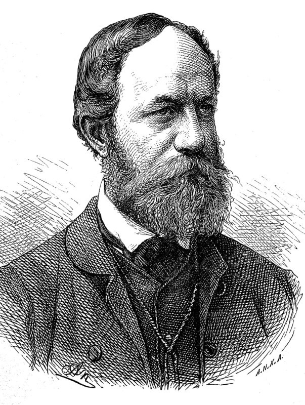 Maurus, Mor Jokai von Asva, baptised as Jokay Moricz, 18 February 1825, 5 May 1904, was a Hungarian writer and journalist, Historical, digital reproduction of an original from the 19th century