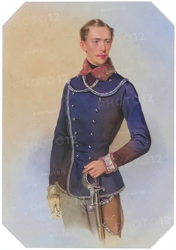 Franz Joseph Karl (born 12 February 1768 in Florence, died 2 March 1835 in Vienna) from the House of Habsburg-Lorraine was the last emperor of the Holy Roman Empire from 1792 to 1806 as Franz II. In 1804 he founded the Austrian Empire, which he ruled as Francis I until his death, in Hungarian uniform, Historical, digitally restored reproduction from a 19th century original, Record date not stated