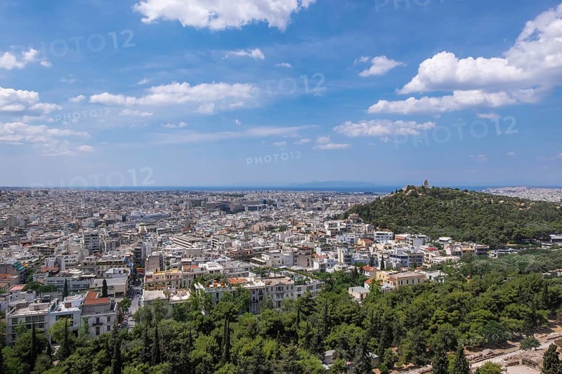 City view of Athens, view from the Acropolis Hill, Athens, Greece, Europe
