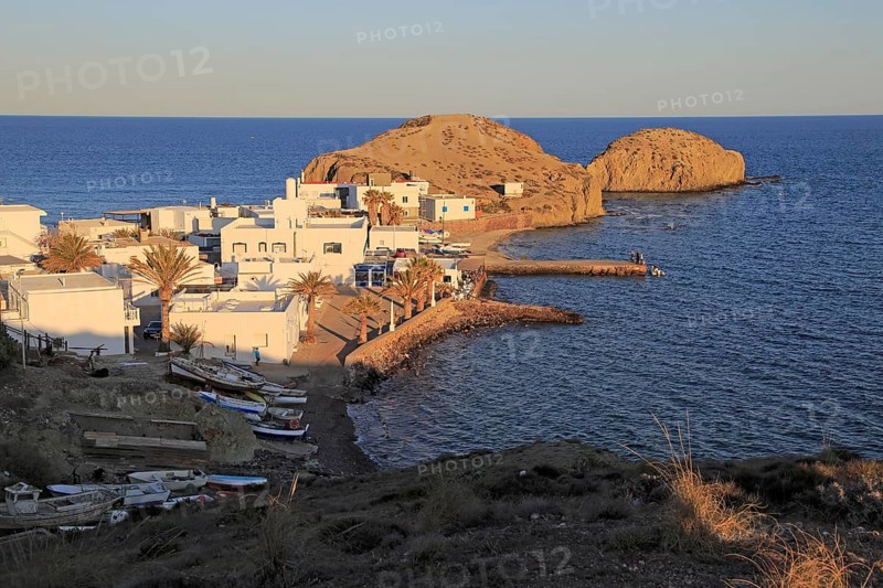 Small fishing village of Isleta del Moro, Cabo de Gata natural park, Almeria, Spain, Europe