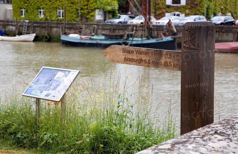 River Alde Sailor's Walk footpath sign at Snape Maltings, Suffolk, England, United Kingdom, Europe