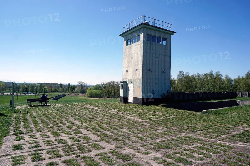 Hötensleben border memorial, former GDR border fortifications in Hoetensleben, today the state border between Saxony-Anhalt and Lower Saxony, 22 April 2019