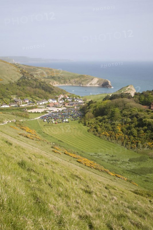 Lulworth Cove on the Jurassic Coast, Dorset, England, United Kingdom, Europe