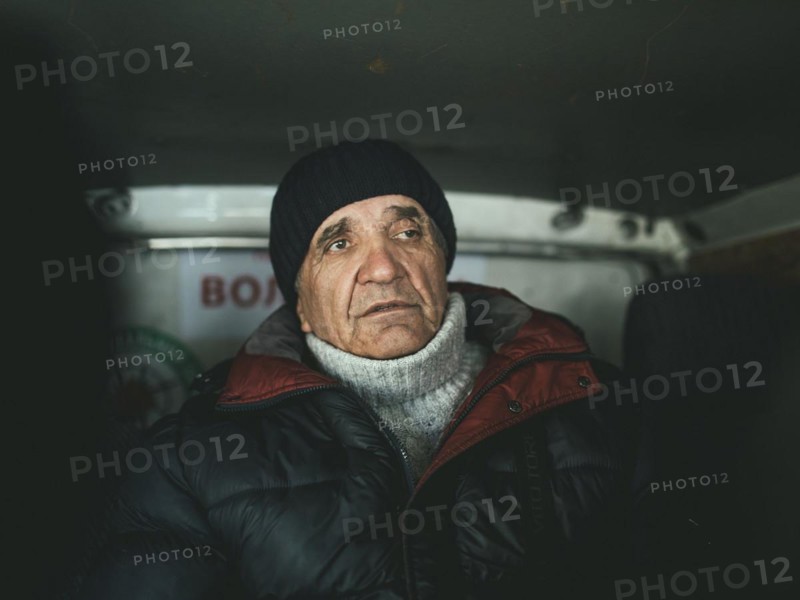 Vasily after his evacuation from embattled Kupyansk, Kharkiv Oblast, Ukraine, Europe