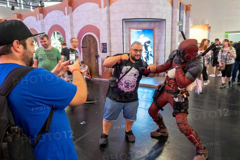 Gamescom, the world's largest trade fair for video and computer games, game character actors, cosplay, in Cologne, Germany, Europe