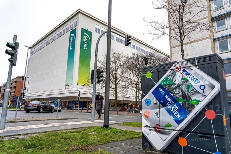 Galeria Kaufhof department stores' in the city centre of Duisburg, on Düsseldorfer Straße, is affected by the department stores' group's closure plans and is due to close at the end of June 2023, North Rhine-Westphalia, Germany, Europe