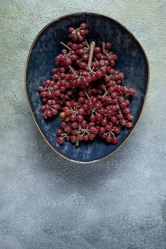 Shtoshi berry, Shepherd's pie, a hybrid of sea buckthorn and barberry, top view, no people