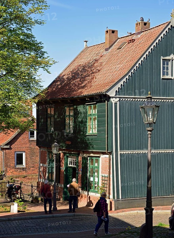 Europe, Germany, Lower Saxony, Stade, Hamburg metropolitan region, Hanseatic city, Hanseatic harbour, tree house from 1773, former harbour master's house, Hamburg, Hamburg, Federal Republic of Germany, Europe
