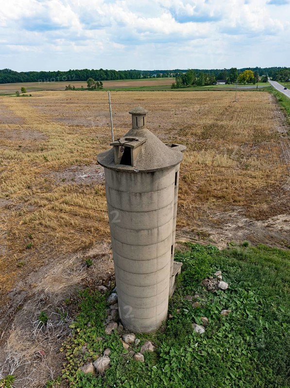 Cadmus, Michigan, An old, empty silo with a cupola on a Michigan farm