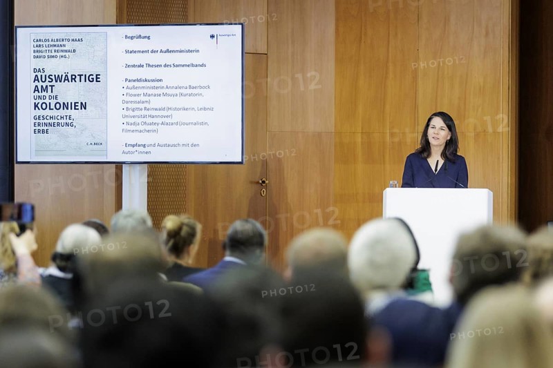 Annalena Bärbock (Alliance 90/The Greens), Federal Foreign Minister, recorded during a book presentation on colonial history at the Federal Foreign Office in Berlin, 5 June 2024