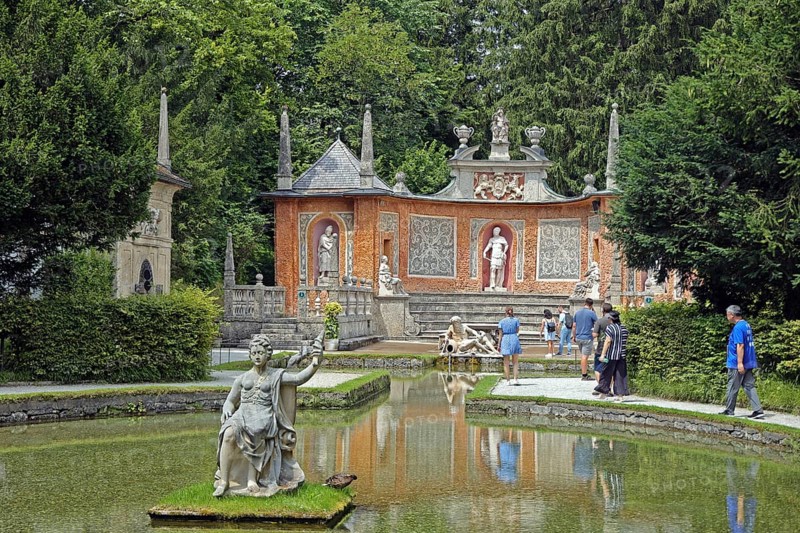 Hellbrunn Palace, pleasure palace, trick fountains, Salzburg, Austria, Europe