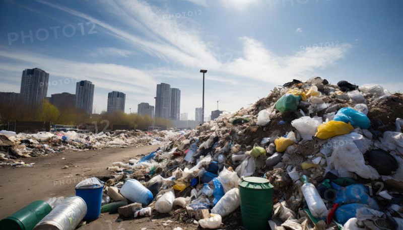 Symbolism, wild rubbish dumping in the city, AI-generated, AI-generated, AI generated