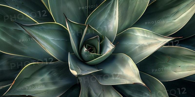 Close up of Agave plant. KI generiert, generiert, AI generated