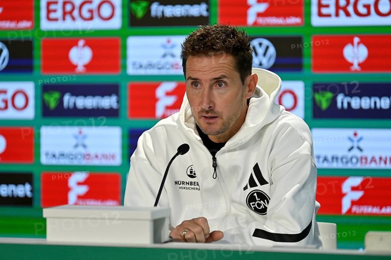 Press conference PK Coach Miroslav Klose 1. FC Nürnberg FCN Portrait disappointed DFB Cup, PreZero Arena, Sinsheim, Baden-Württemberg, Germany, Europe