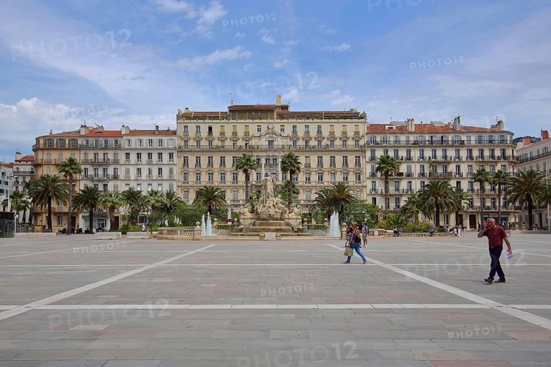 Pedestrians at Place de la liberte, Liberty Square, Toulon, Var, Provence, France, Europe