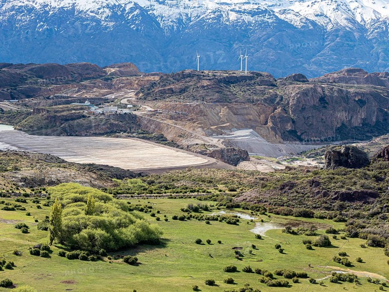 Mining company Minera Cerro Bayo extracts precious metals at Laguna Verde west of Chile Chico, Patagonia, Chile, South America